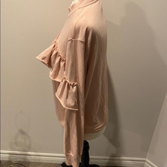 Topshop pink ruffle sweater top - Picture 2 of 3